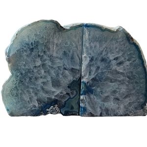 Blue Agate bookends version 3